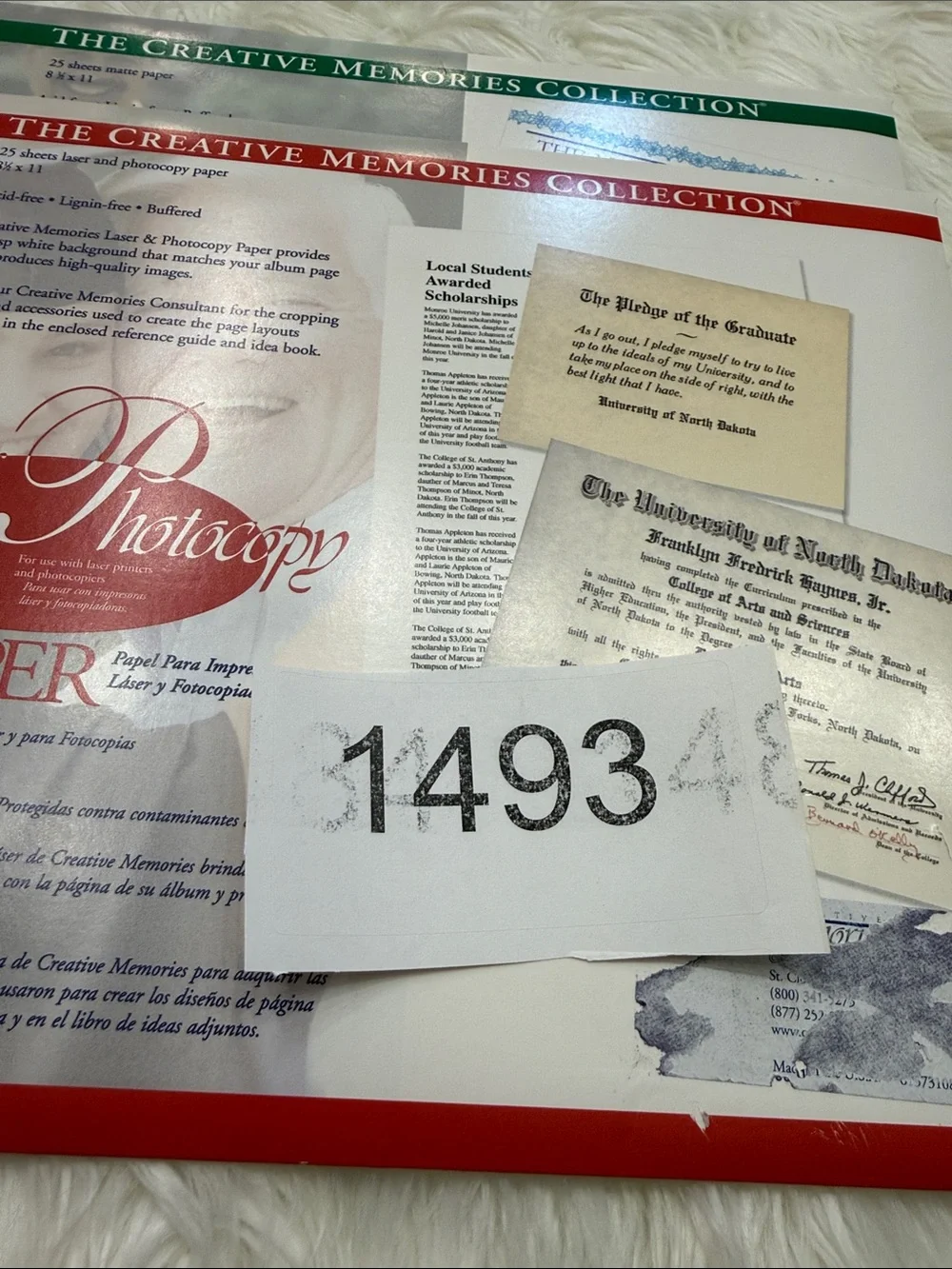 Creative Memories Green & Red Inkjet Matte and Laser Paper Packs